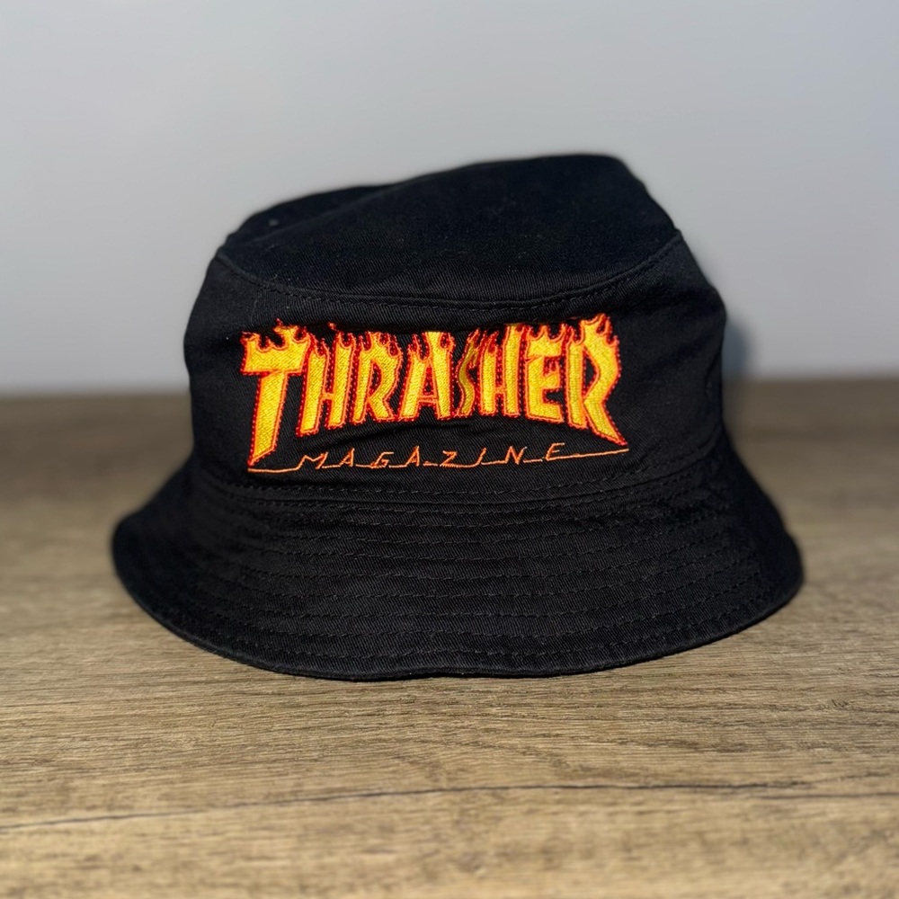 Thrasher Black Bucket Hat
